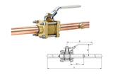 231L黃銅三片體球閥（帶鎖片式）