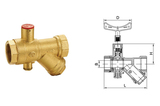 246A黃銅帶鎖測溫過濾器球閥