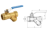 246D黃銅過濾器球閥