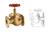 314 黃銅法蘭截止閥